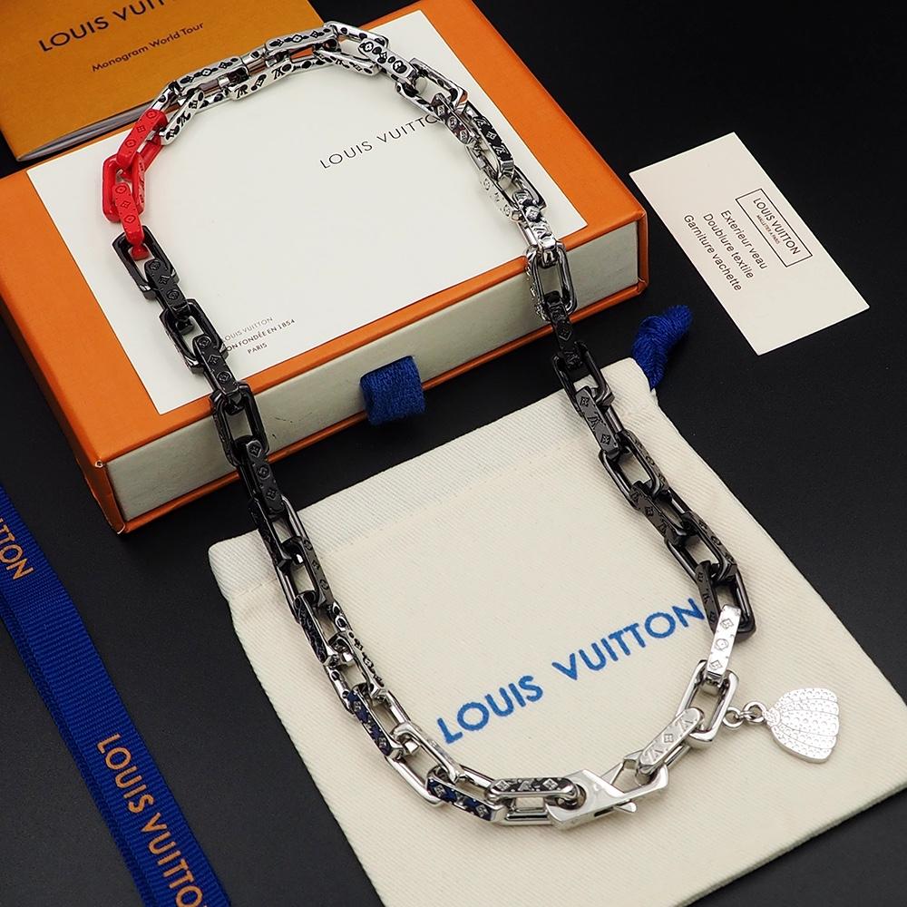 LV x YK Monogram Chain Necklace - Luxury All Fashion Jewelry - Fashion  Jewelry, Men M01087