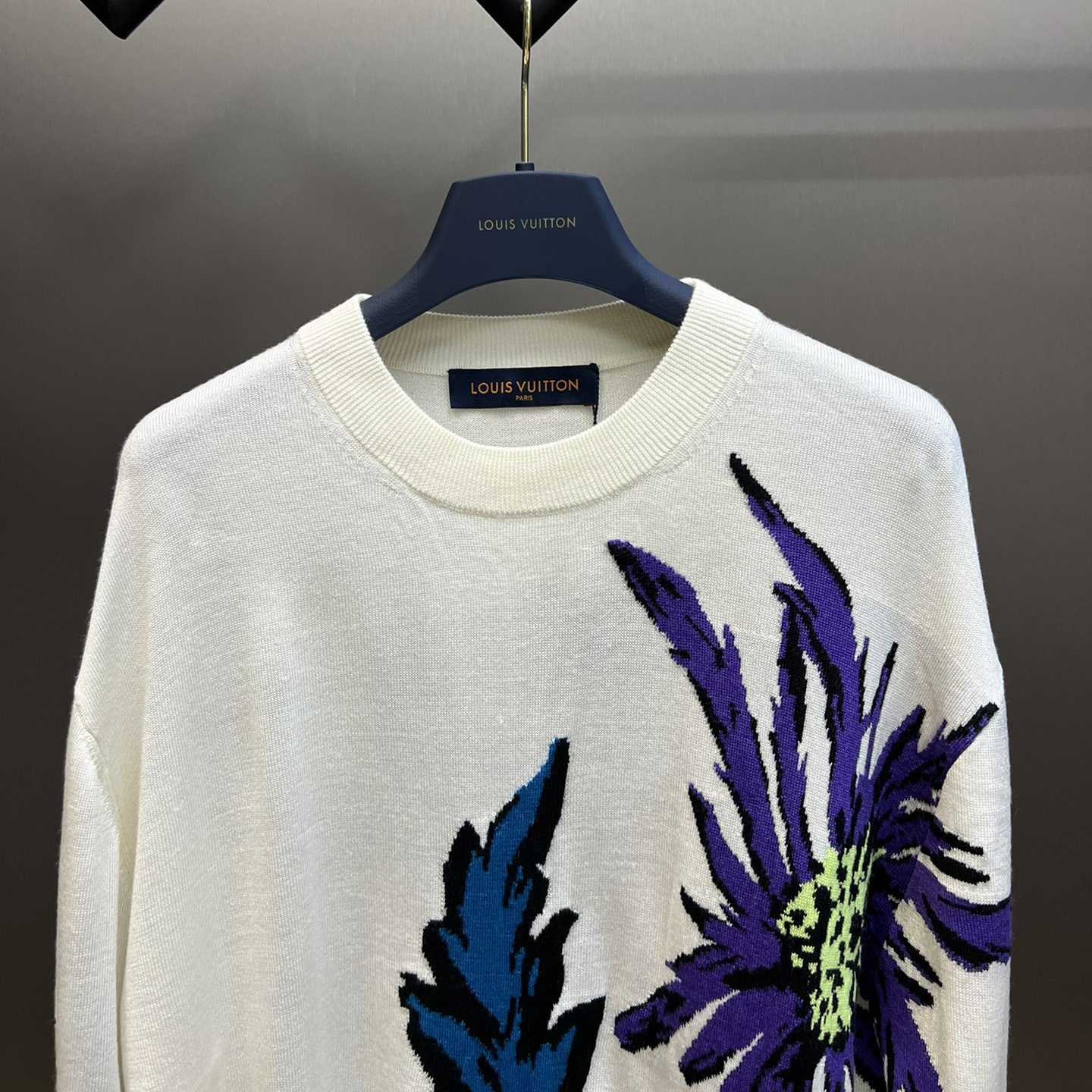 Louis Vuitton Thistle Intarsia Pullover sweater multicolor sz L
