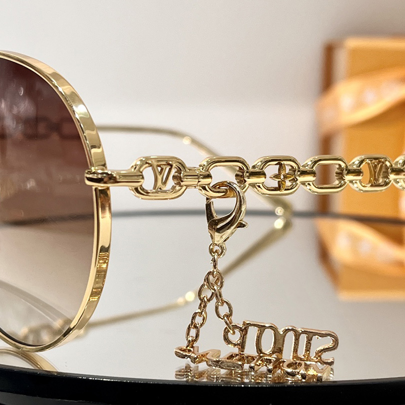 Louis Vuitton My LV Chain Pilot Sunglasses, Pink