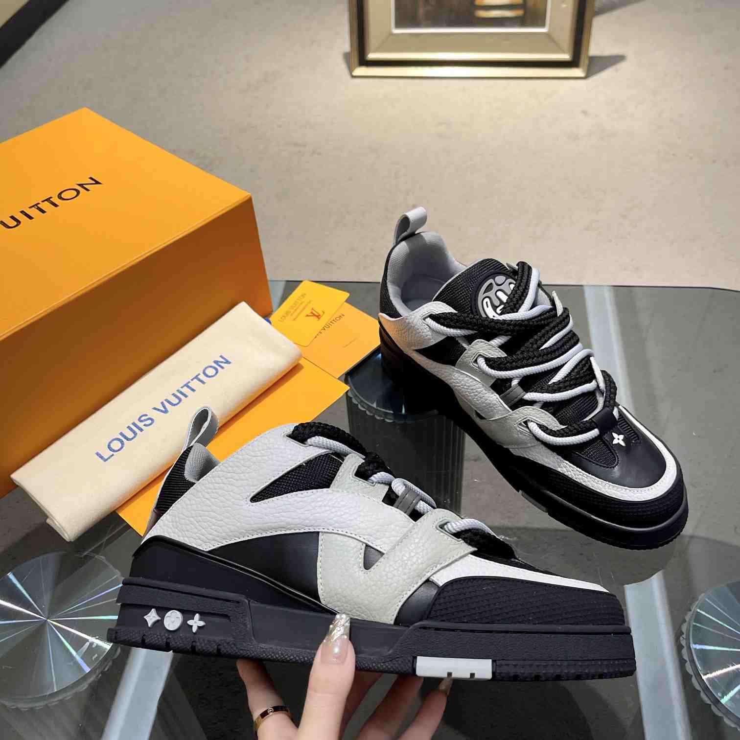 Louis Vuitton Skate Trainer Sneakers 'Anthracite', 1ABZ47